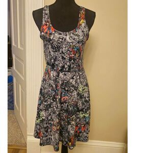 Marvel Comics Superhero Skater Dress | Size Medium | Geek Chic Gold